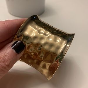 Hammered gold cuff